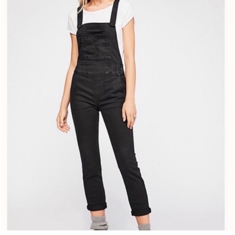 Free People Waxed overalls